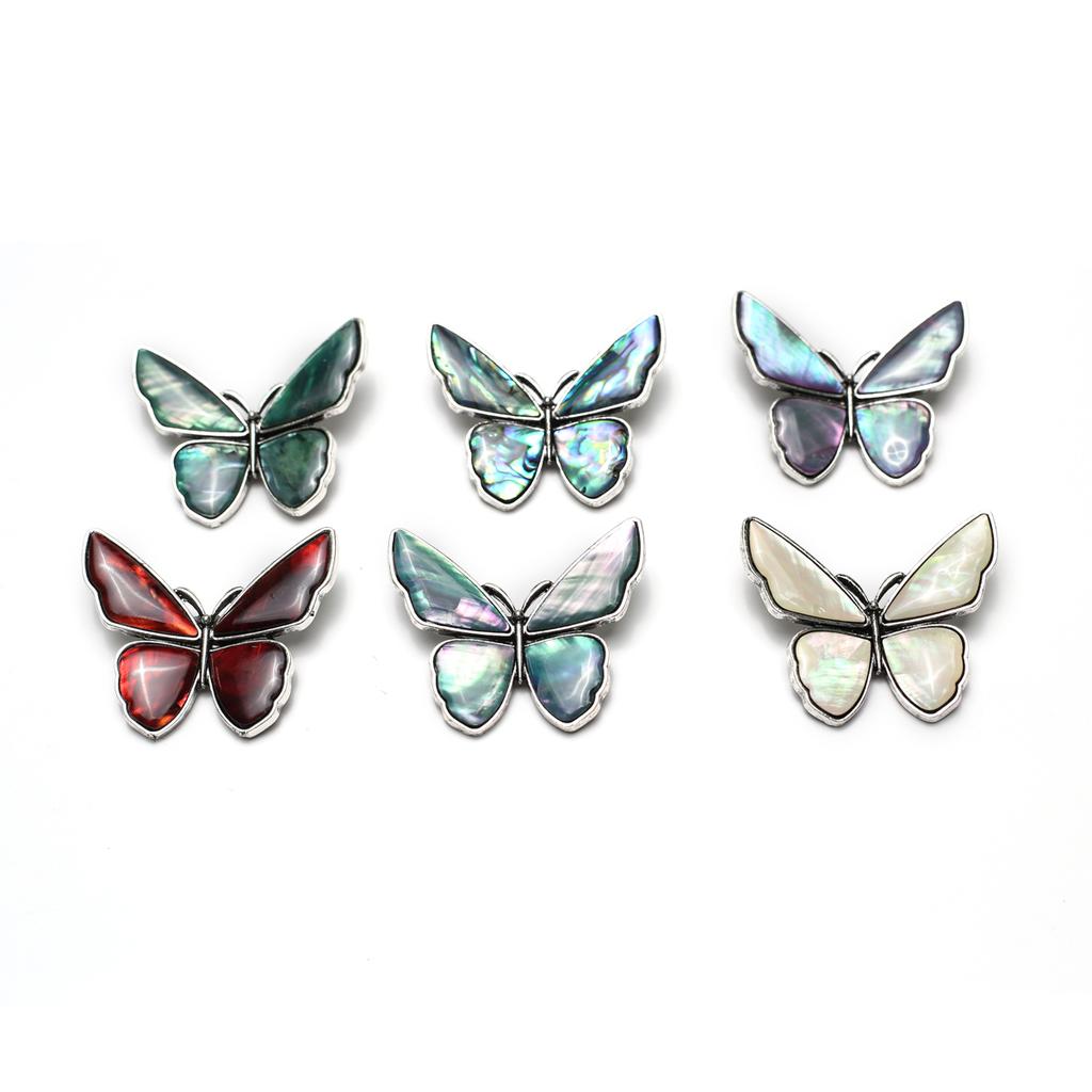 1Pc Fashion Natural Shell Butterfly Brooch Pin for Women Romantic Love Wedding Jewelry Bride Bridesmaids Gifts 50×43mm