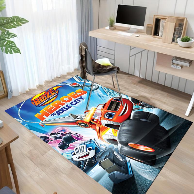 Blaze Heroes Axle City Carpet For Playroom Bedroom Living Room Sofa Home Decorkids Game Area Rug Nonslip Floor Mat