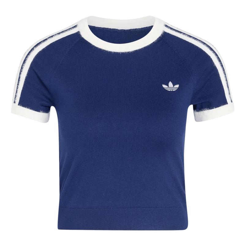 Adidas Women's Slim Fit Three-Stripe Short Sleeve T-Shirt