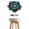aleawol Chair Swivel Plate, 8-inch, Steel Swivel Plate, 360-Degree Swivel Chair, Repair and Replacement (200mm, Black)