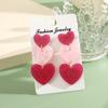 1 пара женских висячих сережек, трехслойные подвески в форме сердца, соответствующие цветам, сладкий цвет, легкие висячие серьги, легкие висячие серьги для свиданий, вечерние украшения для ушей