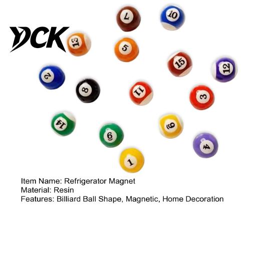 Resin Fridge Magnet 15Pcs/Set Mini Billiard Ball Magnet, 3D Pool Memo Kitchen Magnets Decoration Note Photo Holder, Decorative for Whiteboard