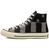 Chuck 1970s American Flag Vintage Versatile High Top Canvas Unisex Black and Grey