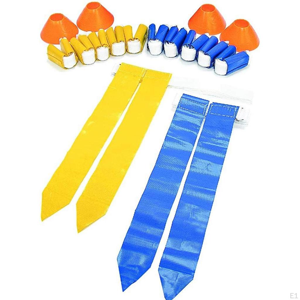 Flag Football Belts American Waist Pointed PVC Streamer Professional with Cones, for