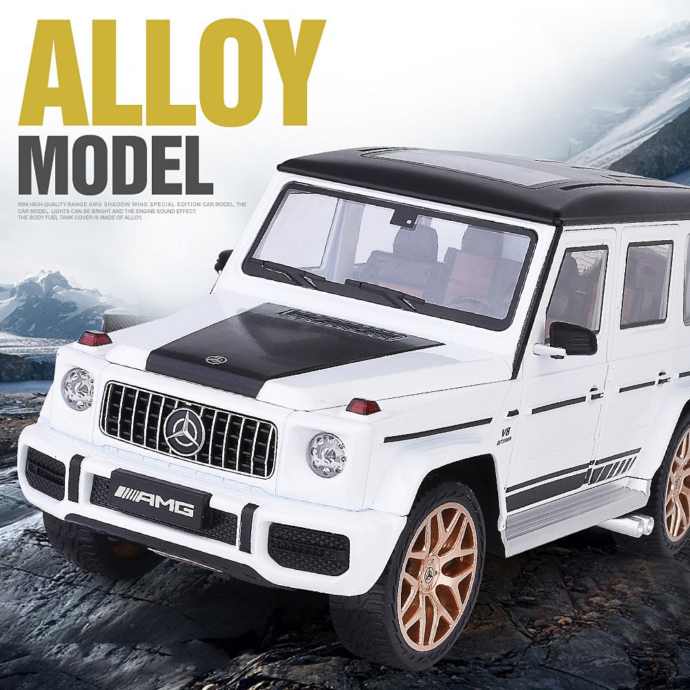 Масштаб 1/18 Benz G63 Wings of Dark Night ORV, литая под давлением модель автомобиля, игрушечный автомобиль с откатным механизмом, звуком и светом для детей, коллекция для мальчиков и девочек
