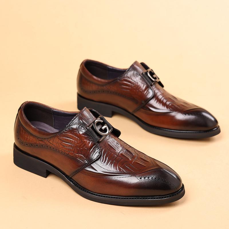 Классические кожаные туфли мужские кожаные деловые повседневные мужские туфли в британском стиле мужские туфли с одной педалью