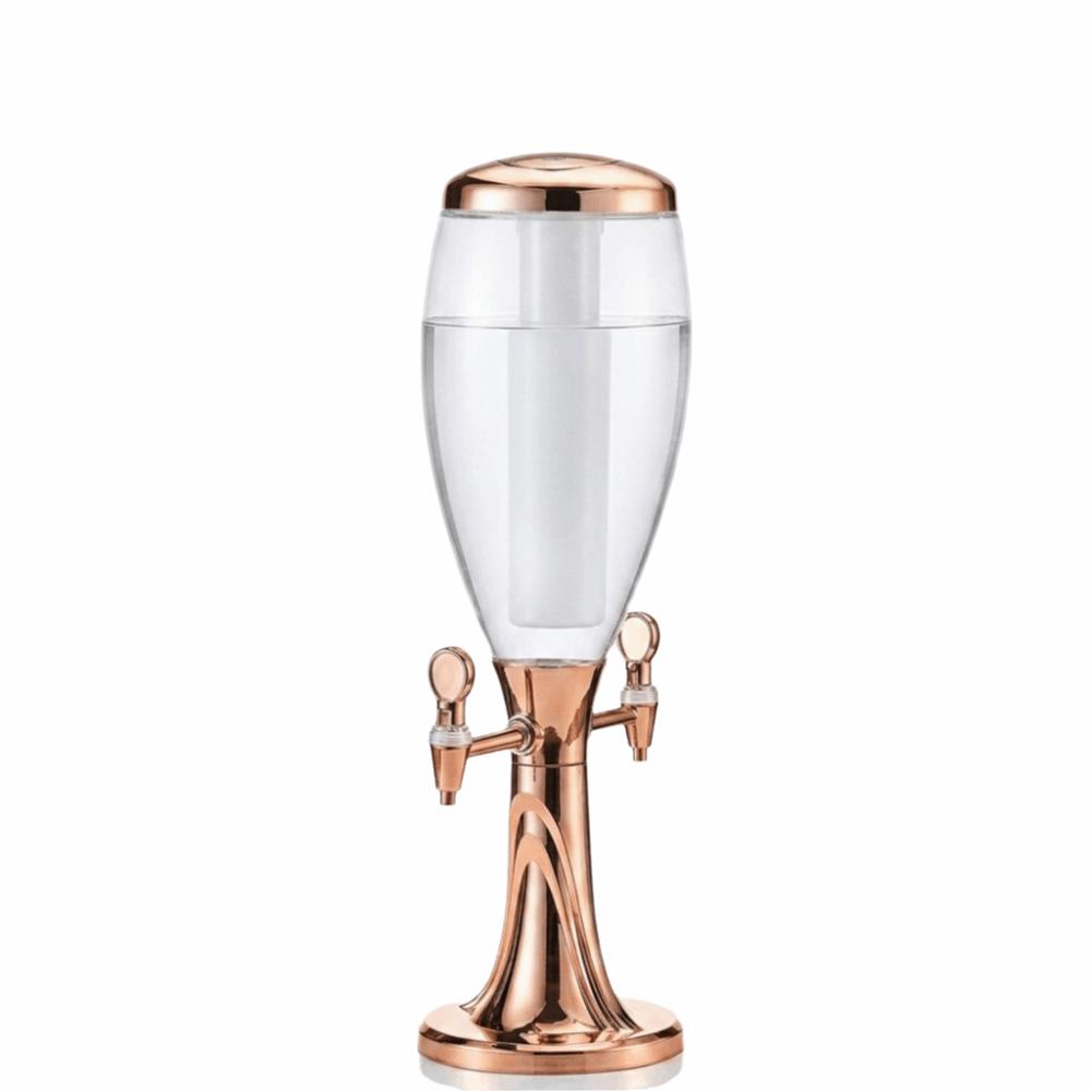 with Icicles Beer Dispenser Dual-Head Faucet Beverage Machine Creative Drink Holder Hotel Use
