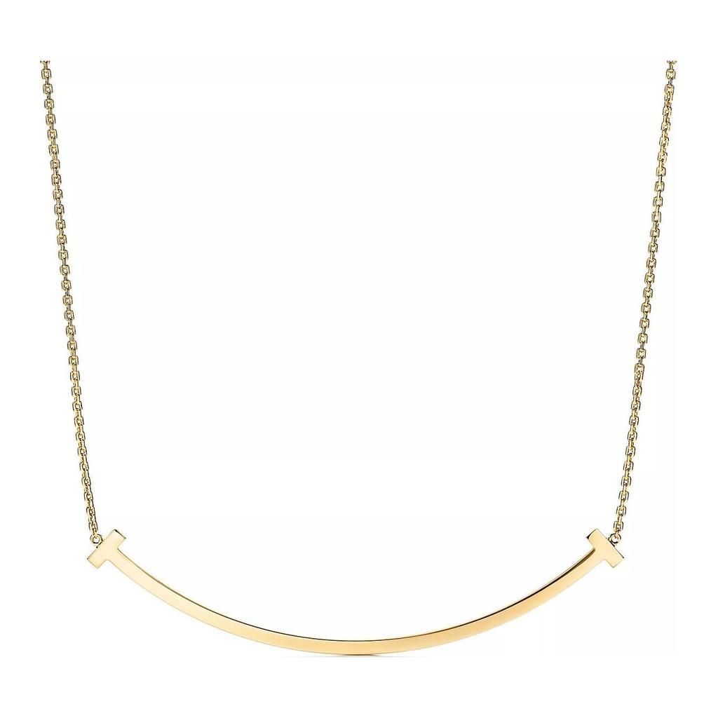 TIFFANY & CO. T Smiley Face 18K Gold Necklaces Women's Gold 35189459,36201525,67513363