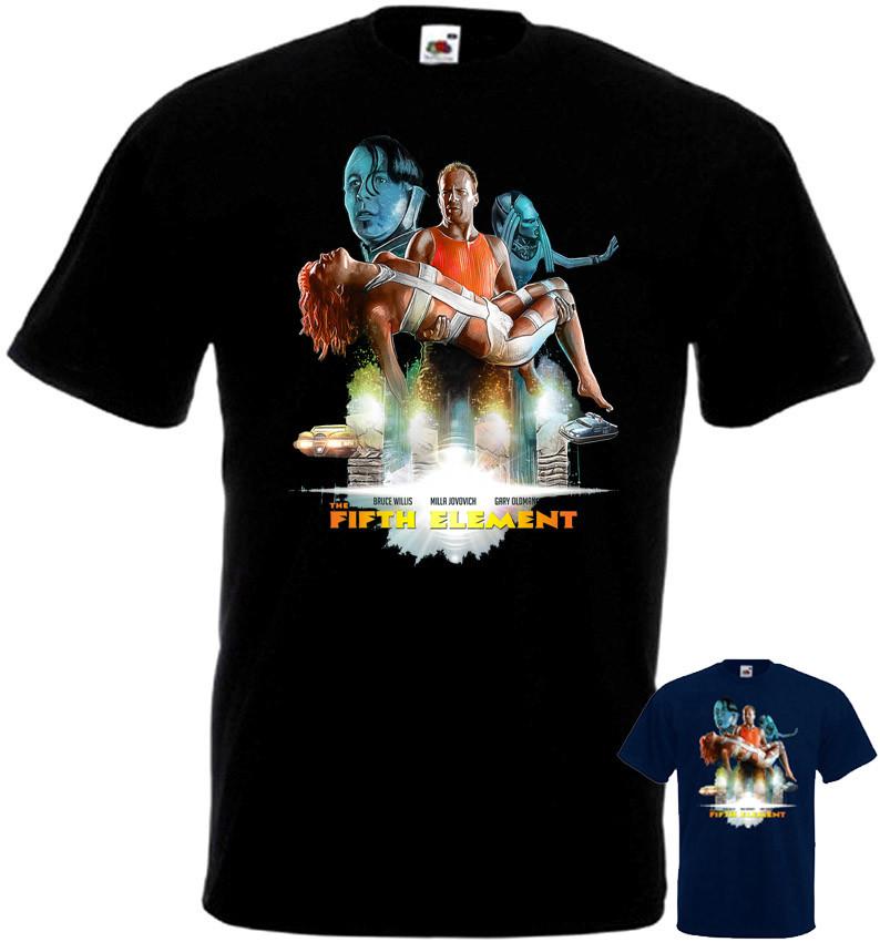 26 The Fifth Element v24 T-shirt black navy blue movie poster all sizes S-5XL Unisex T-Shirt