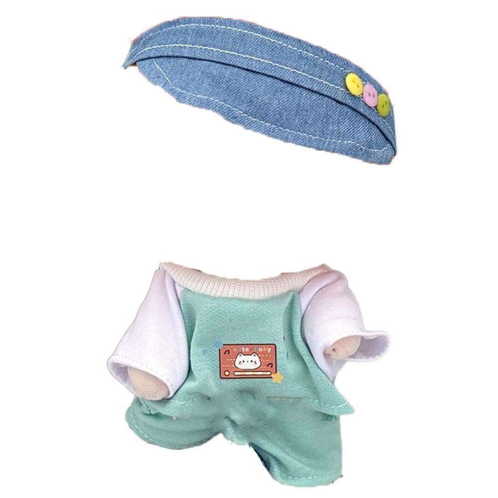 1 set Outfit 20cm Cotton Doll Clothes Cartoon T-shirt Plush Doll Clothes Children's Gift