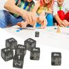 5Pcs Dice Six Sided Acrylic Dice Easy-to-read 16mm Numbers Durable Lightweight Black Translucent Dice For Board Games