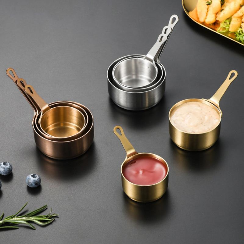 1PC Mini Stainless Steel Sauce Pan 60ml/80ml/125ml Small Saucepan Pot Gravy