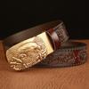 Men's Cross-Border Eagle Buckle Cowhide Belt - Personalized Carved Casual Jeans Accessory