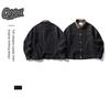 Мужская ретро-куртка QIYOU из вельветовой и джинсовой ткани с пэчворком