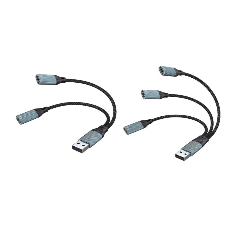 USB Y-разветвитель 2/3 в 1, кабель-разветвитель питания USB, USB-разветвитель Male на Type C Female, для зарядки и передачи данных