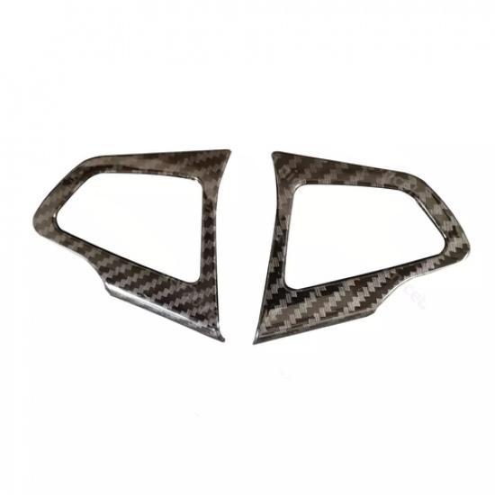 3pcs Carbon fiber color Steering Wheel Cover fit For ford Focus Escape Kuga MK3