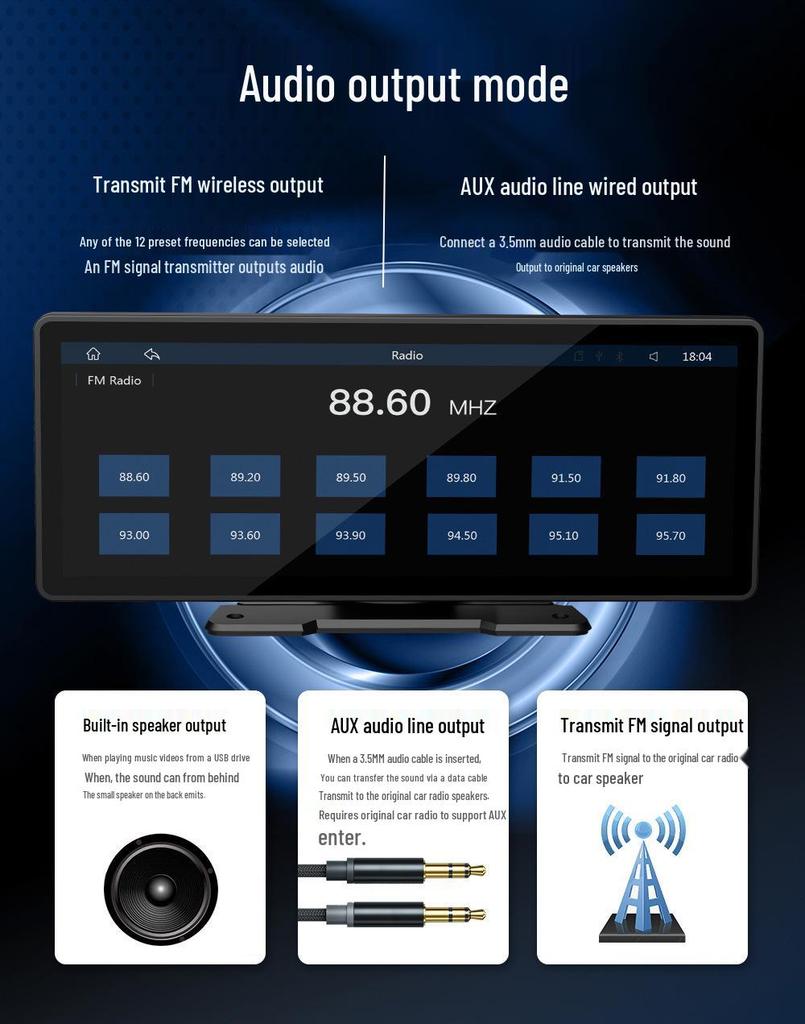 10,26-дюймовый умный CarPlay навигатор Bluetooth Android MP5-плеер