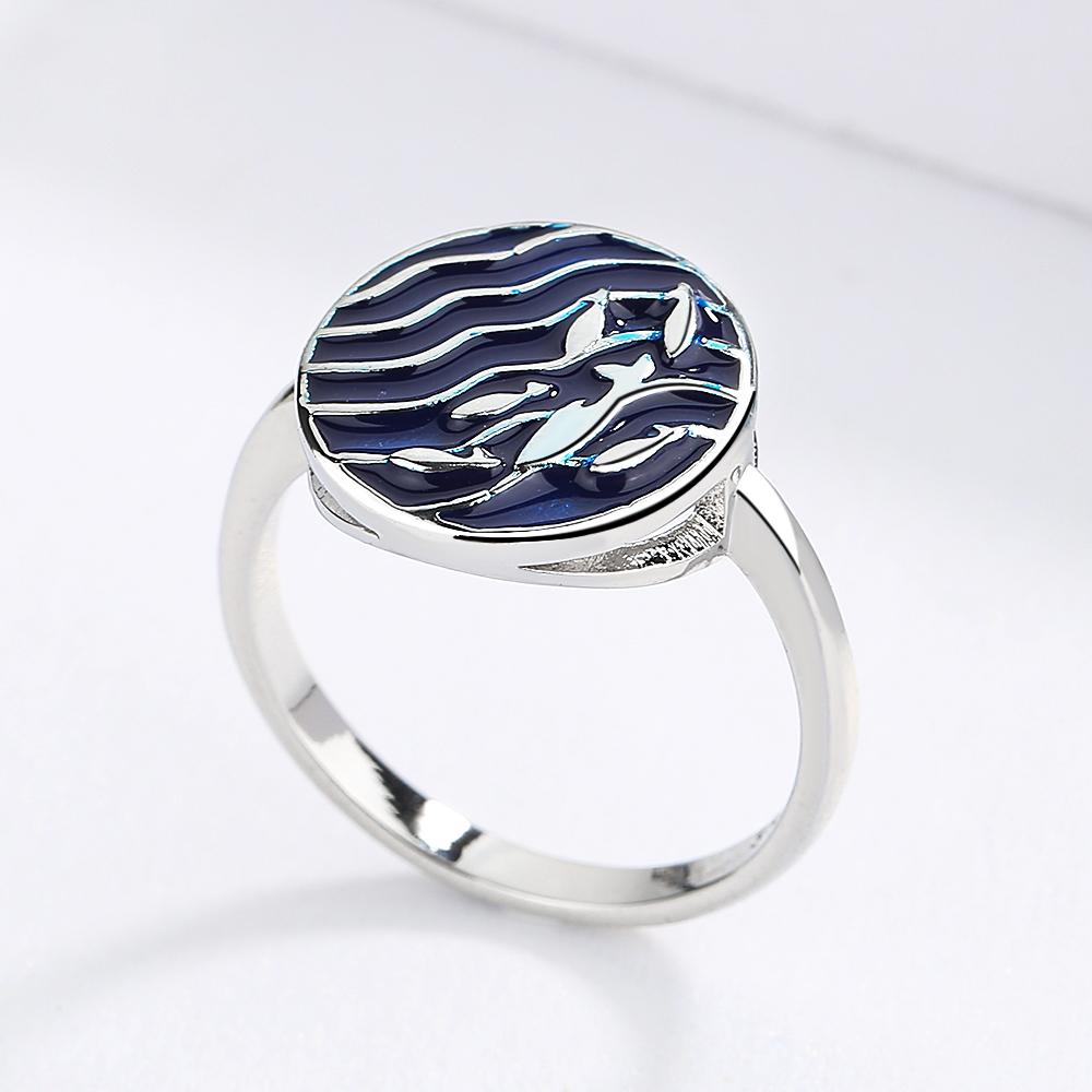 Классические кольца для женщин, модные круглые геометрические кольца, эмалированные украшения ручной работы, свадебные украшения, обручальное кольцо