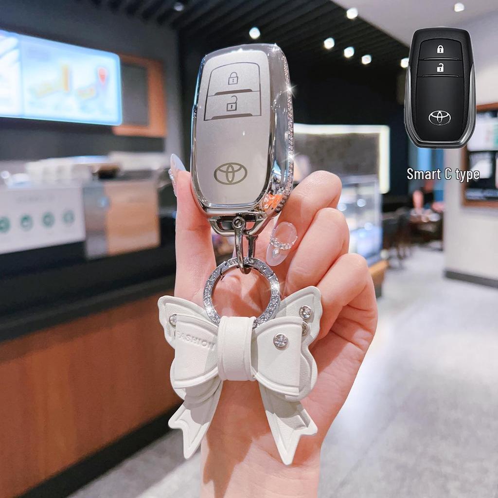 Чехол для ключа, совместимый с моделями Toyota: Хайлендер, Королла, Прадо, Азиатский Дракон, РАВ4, Левин, Камри