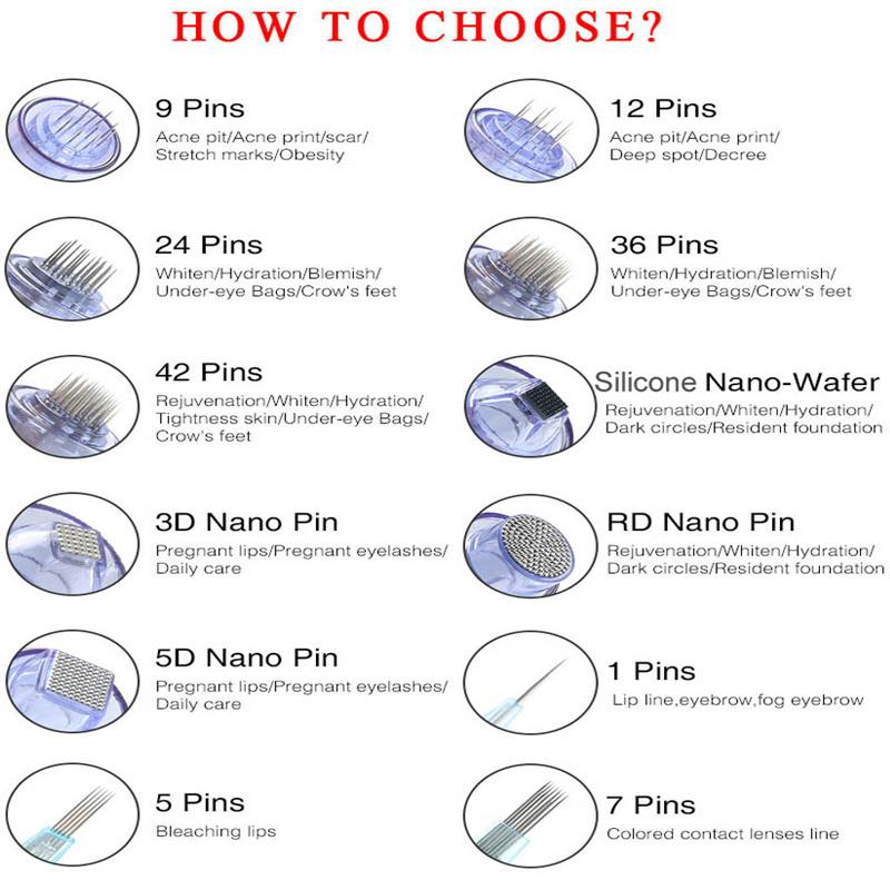 Dr Pen Ultima A6 Иглы для микроиглы Derma Pen Сменная головка 9 12 24 36 42 Nano Microneedle