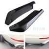 2x Car Auto Rear Bumper Lip Diffuser Splitter Canard Protector Top Gloss Black