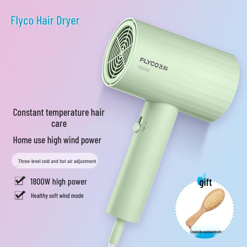 Flyco Мощный складной фен с отрицательными ионами для быстрой сушки без повреждений