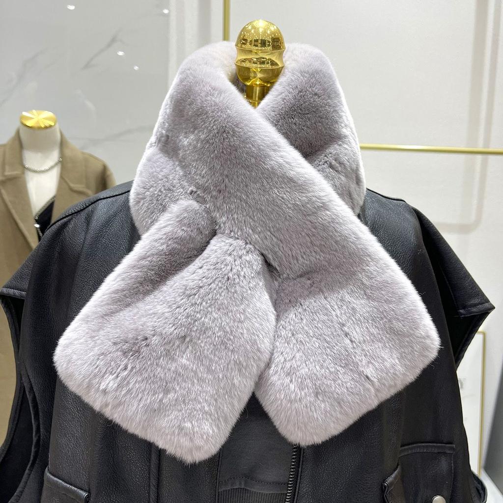 Зимний шарф из искусственного меха унисекс — толстый, вязаный, мягкий и стильный аксессуар для модного теплого комфорта