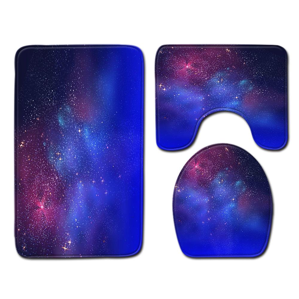 Star Bathroom Floor Mat Toilet Three-Piece Set