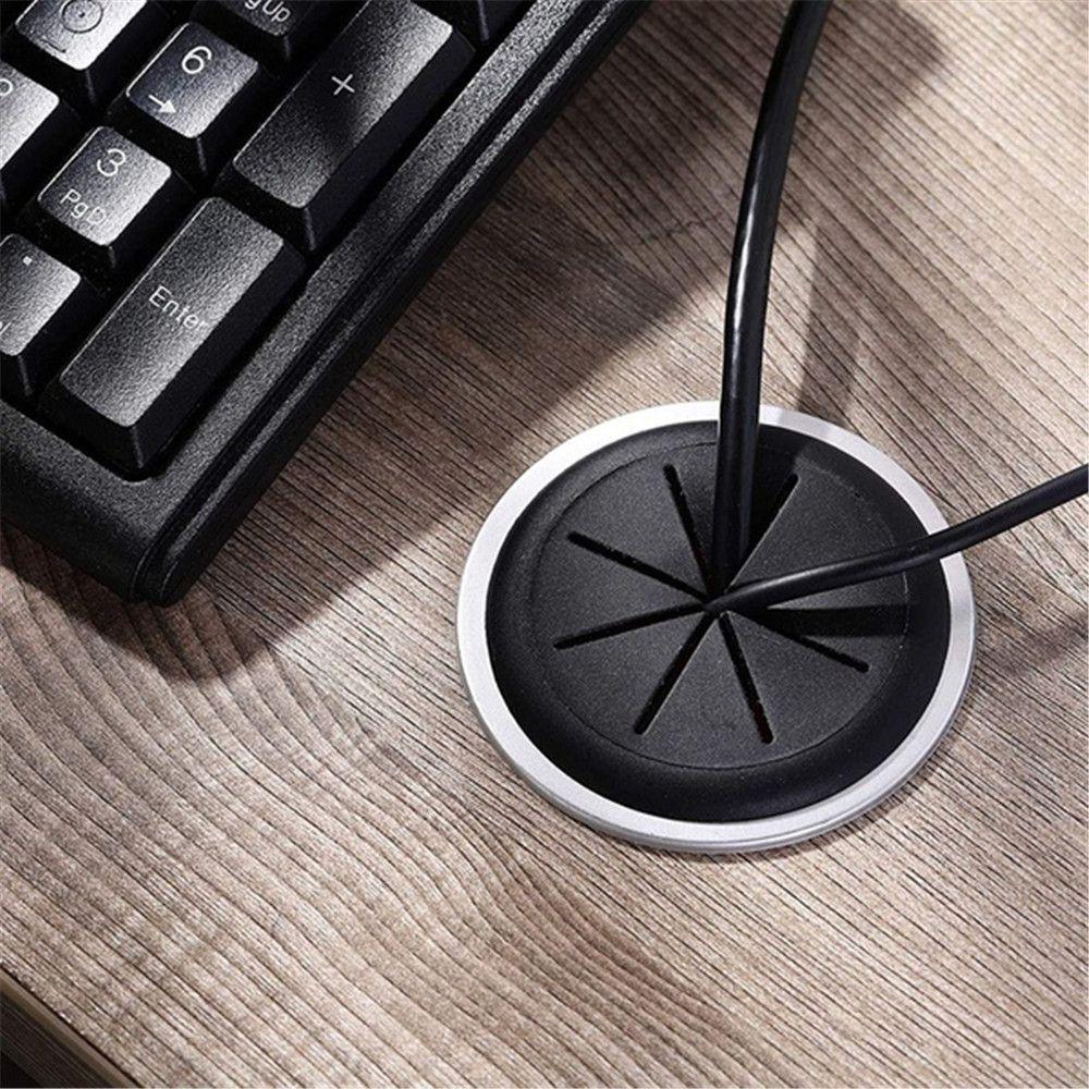 Furniture Threading Box Cover Line Outlet Port Desk Cord Grommet Wire Hole Cover Cable Organizer