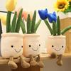 35cm Flower Pot Stuffed Plushie Pillow Tulip Plush Toy Decoration Soft Fluffy Toy Succulent Plants Friend Throw Pillow Multicolor