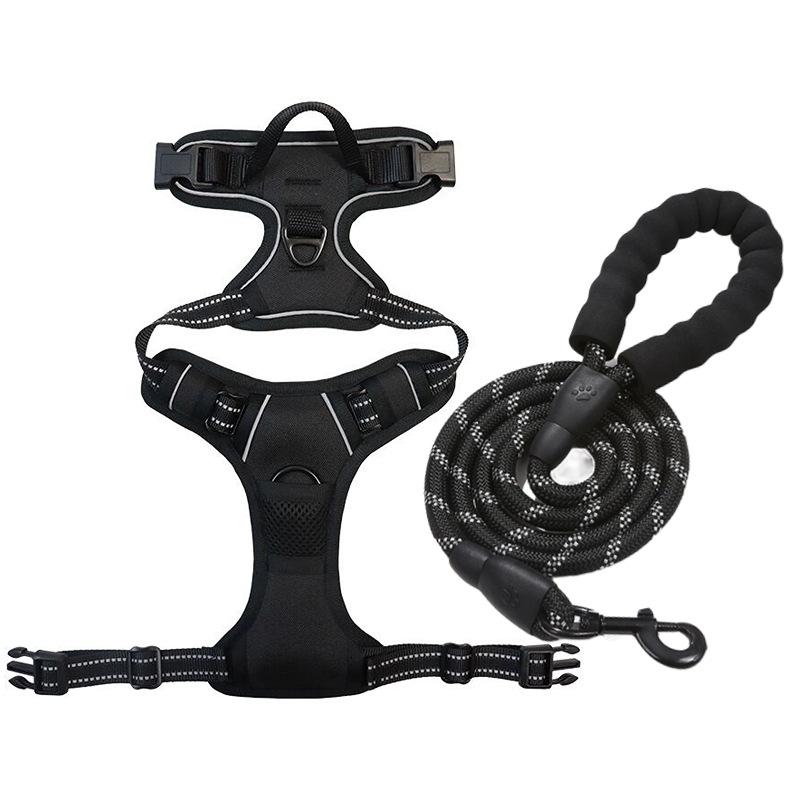 Шлейка для собак, не требующая усилий, дышащая, светоотражающая, жилет для собак с ручкой для маленьких и больших собак, принадлежности для тренировок на свежем воздухе