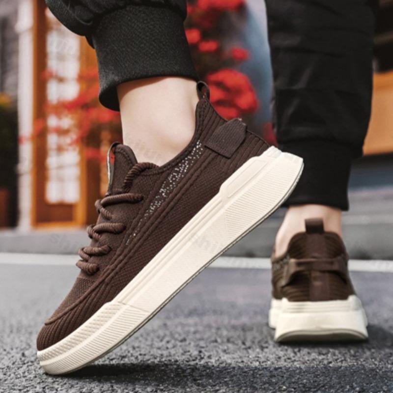 Мода Модный тренд Повседневная спортивная мужская обувь 2025 Весна Сетчатая дышащая Удобная обувь на толстой подошве Универсальные низкие массивные кроссовки