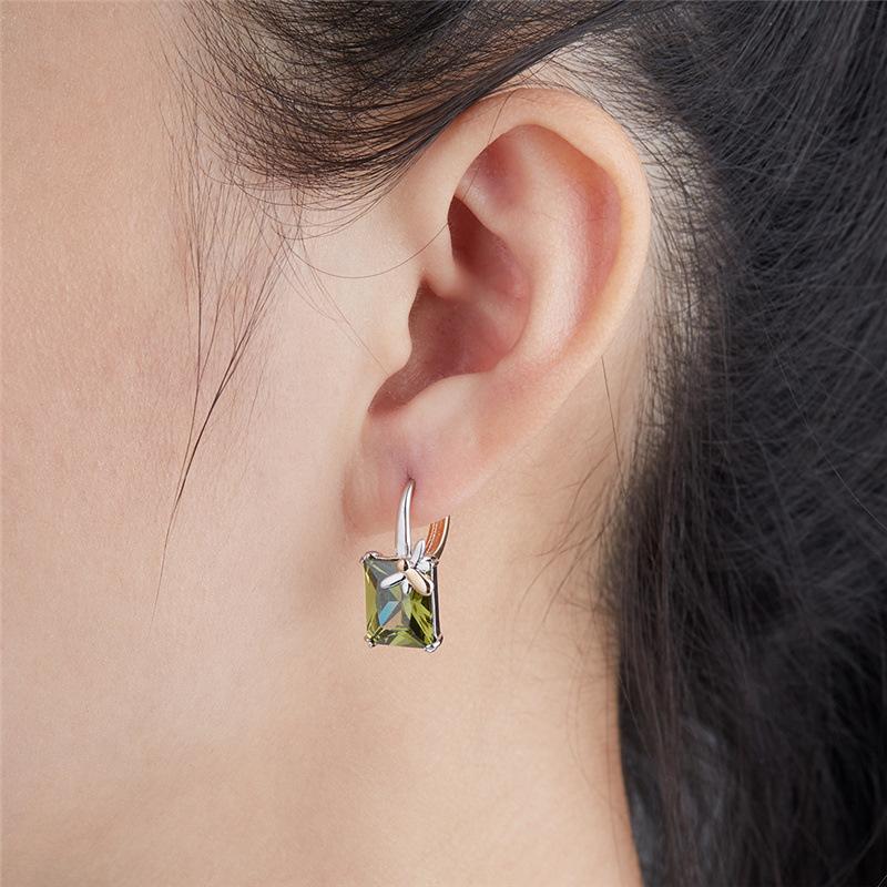 Корейский стиль мода новые женские серьги аксессуары оливково-зеленые серьги