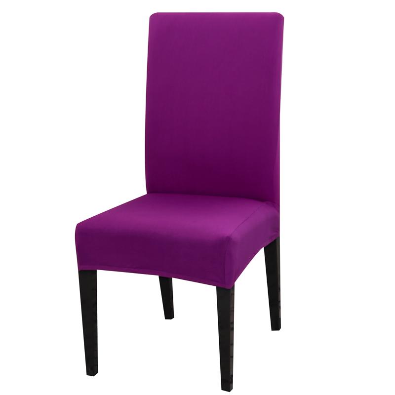Solid Stretch Spandex Chair Cover Elastic Seat Protector For Restaurant Wedding Banquet Hotel Universal Fit
