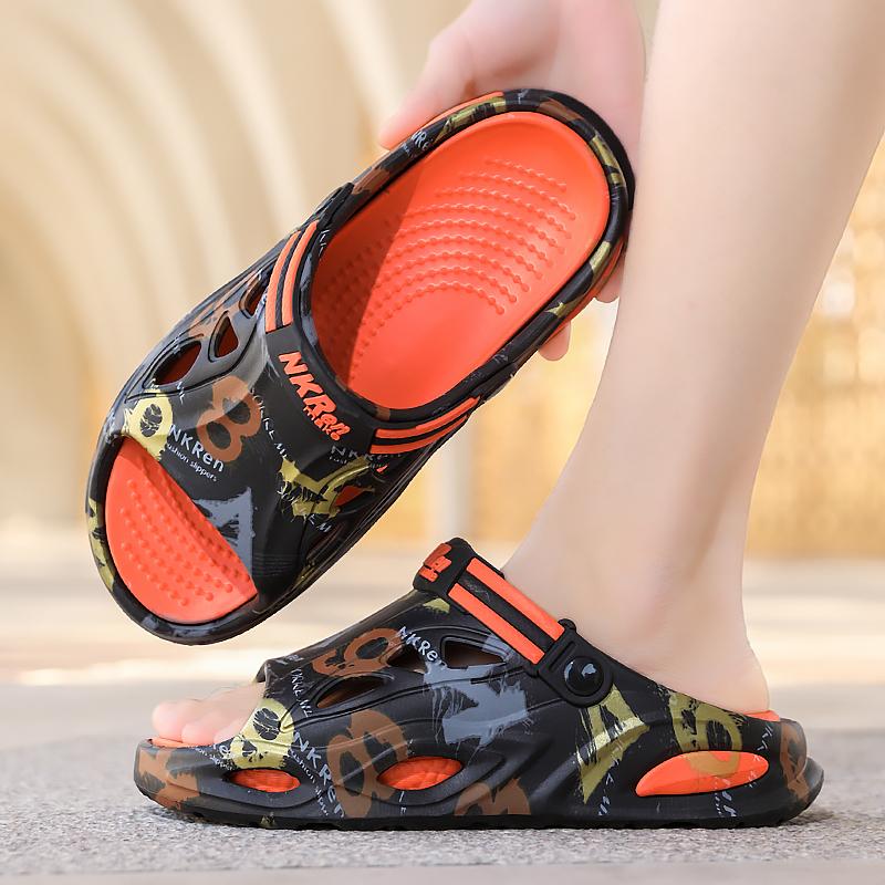 Fashion Men's Slippers Lightweight Non Slip Sandals Summer Wear Resistant Beach Shoes for Men Outdoor Casual Comfortable Slides Men