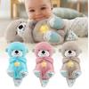 Cute Soothing Bear Plush Toy Children's Sleeping Music Doll Breathing Bear Doll Electric Luminous Bear