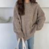 Twist Round Neck Pullover Sweater Female Autumn And Winter New Korean Version Loose Soft Waxy Sweater