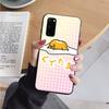 AH37 Lazy Egg Gudetama черный чехол для Samsung Note 20 Lite S24 Ultra S23 S22 A05 A06 A11 A71 A15 A16 A13 A24 A25 A33 A52 A53 M55 M35 мягкий чехол