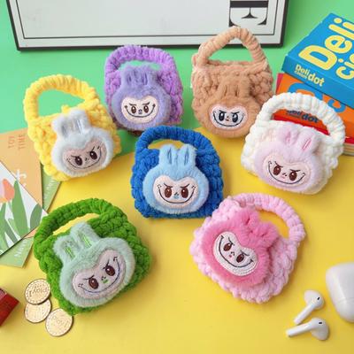 Новый плюшевый кошелек Labubu, ручной вязки, сумка для хранения Bluetooth-наушников и кабелей для передачи данных, защитный чехол CLE