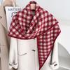 British Knitted Wool Scarf Women Big Size Triangle Shawl Plaid Triangle Design Shawl Soft Outdoor Winderproof Christmas Gift