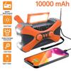 Аварийный фонарик 10000 мАч Power Bank Многофункциональное радио с ручкой, солнечной батареей, зарядкой через USB, FM, AM, WB, NOAA Weather Radio