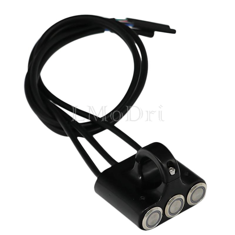 LMoDri Мотоциклетный переключатель 22 мм крепление на руль переключатели фары аварийная сигнализация тормоза противотуманные фары ВКЛ-ВЫКЛ алюминиевый сплав с индикатором