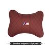 WCHT7 For BMW Leather Car Headrest Lumbar Support Neck Pillow Waist Cushion Auto Accessories E30 E34 E36 E39 E46 E52 E53 E60 E61 E62