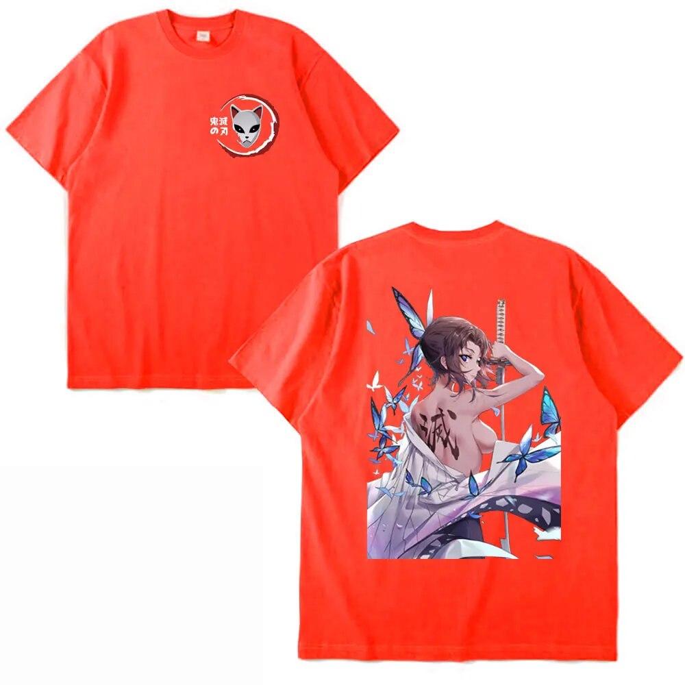 Japanese Anime Demon Slayer T-Shirts Kimetsu No Yaiba Printed T Shirt Unisex Women Clothing Fashion Oversized Short Sleeve T Shirt