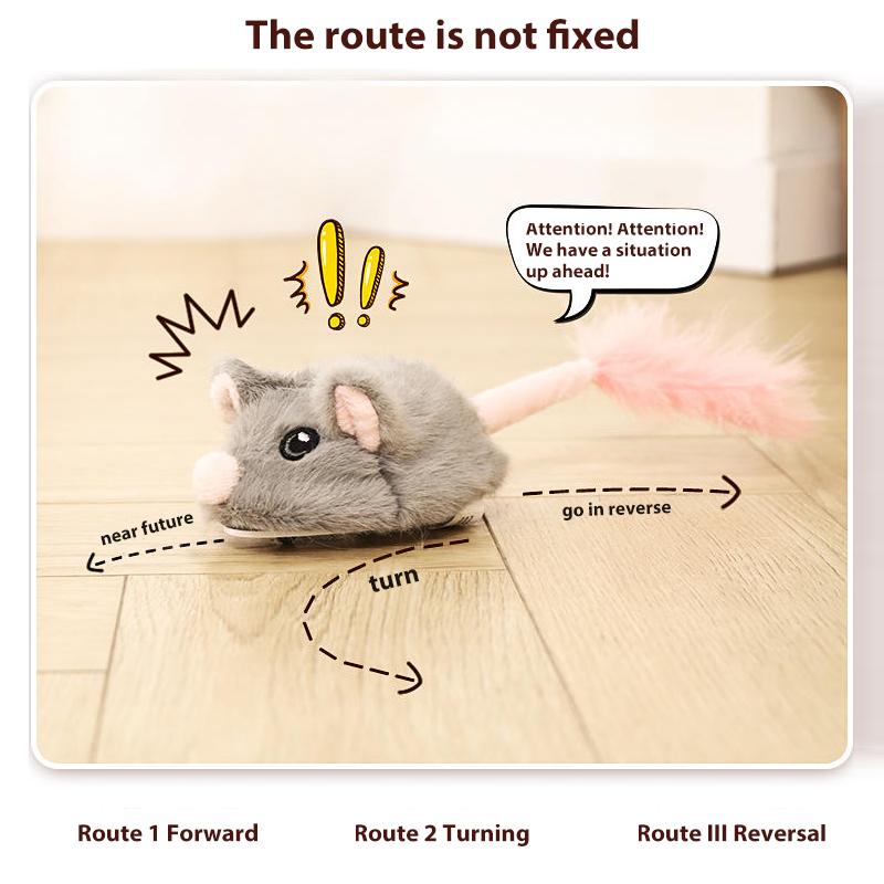 Интерактивная игрушка для кошек Автоматические электрические игрушки для кошек Движущаяся мышь Мыши Котенок Самостоятельная игра Собаки Играют Тренировка Зоотовары