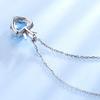 Gica Gema Новые ювелирные изделия из стерлингового серебра S925 с синим сердцем, персонализированное классическое ожерелье с подвеской для женщин, изысканные ювелирные изделия высокого качества, подарок на День святого Валентина