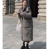 Осень/зима женская однотонная свободная модная теплая длинная женская куртка с капюшоном и большим карманом