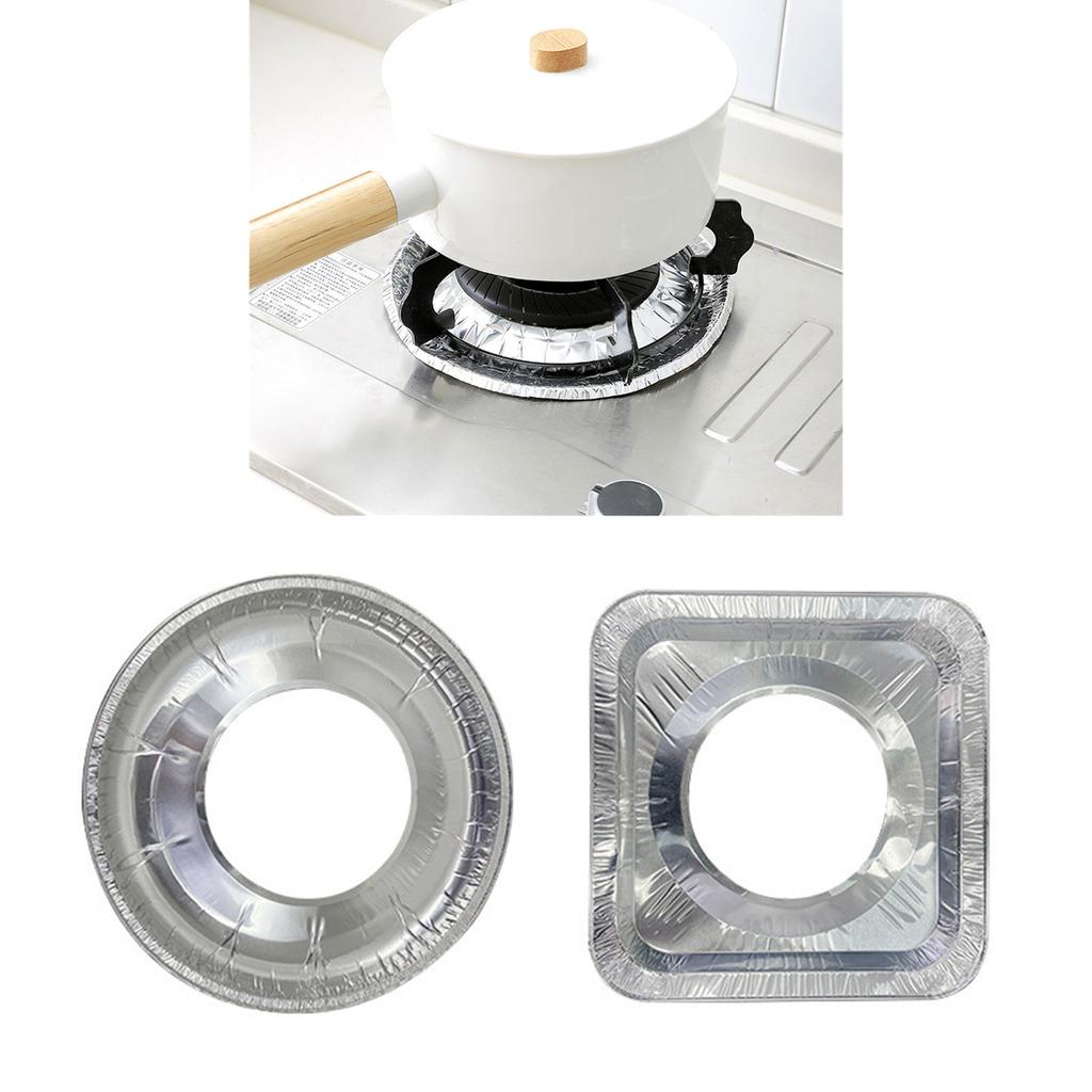 Stove Top Covers Aluminum Foil Liners Square/Round Stove Burner Covers Range Protectors for Kitchen Gas Range Top