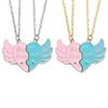 Yousheng 2 шт. ожерелье дружбы крылья любви лоскутное кулон с буквенным принтом Очаровательное ожерелье тонкой работы ожерелье ювелирные изделия подарок