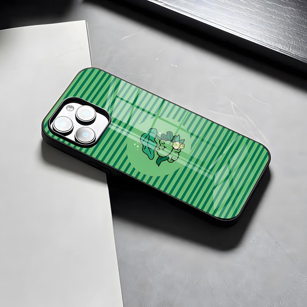 Милый Зеленый Лягушонок Чехол для Телефона Для IPhone 17 Pro Max 15 Pro 16 14 Plus 12 13 Mini 11 Pro Ударопрочный Стеклянный Чехол